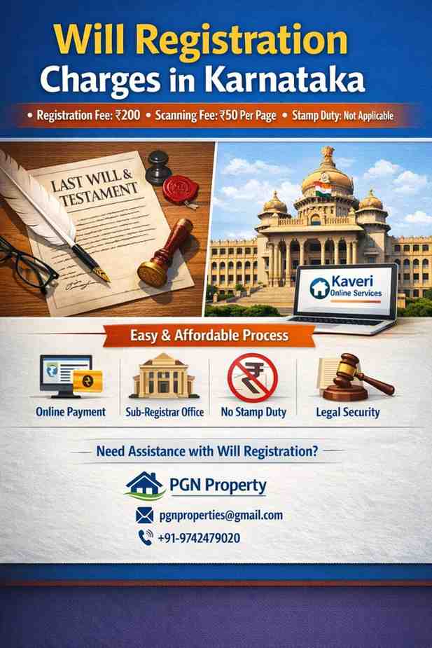 WILL Registration charges in Karnataka