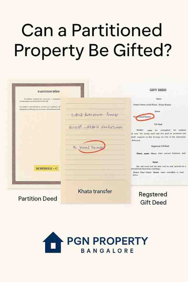 Can a partitioned property be gifted