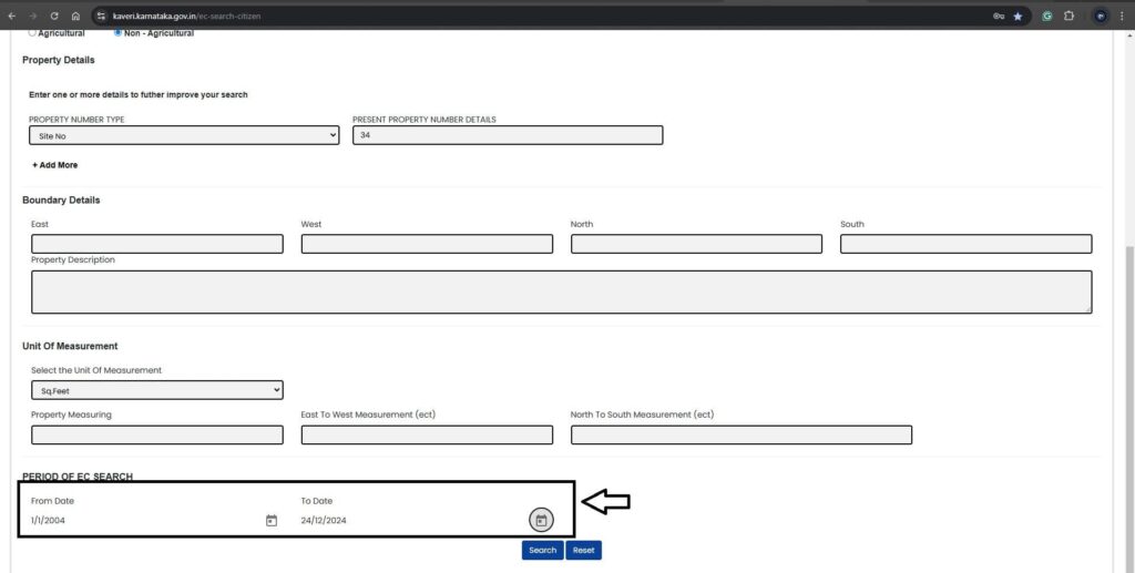 Period of EC Search 1