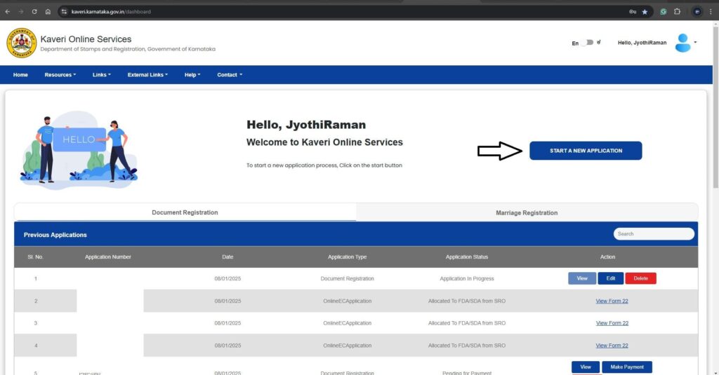 Start a New Application 3