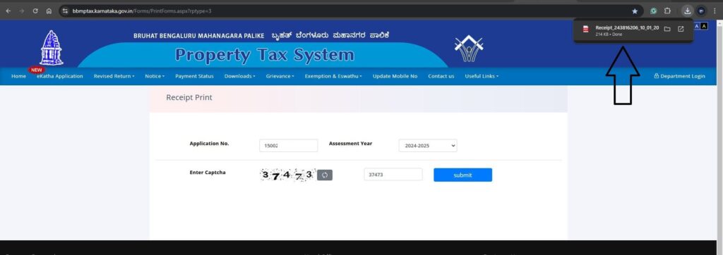 Tax receipt downloads 1