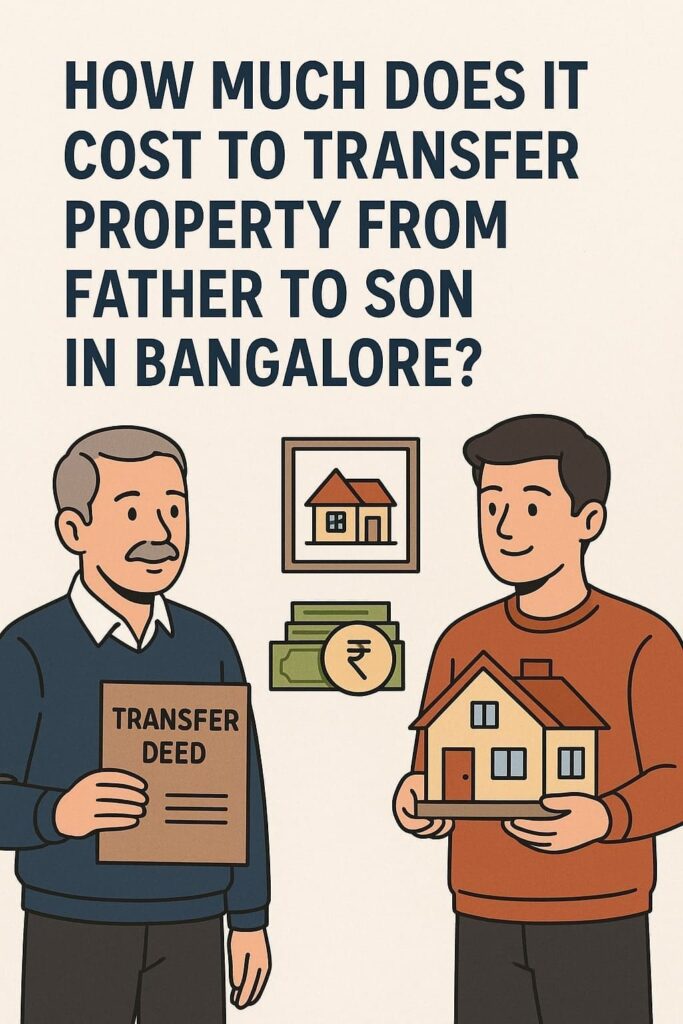 Father to son property transfer Bangalore