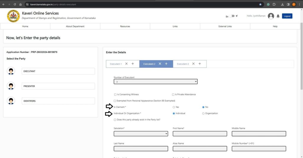 Executant 2 Claimant 1