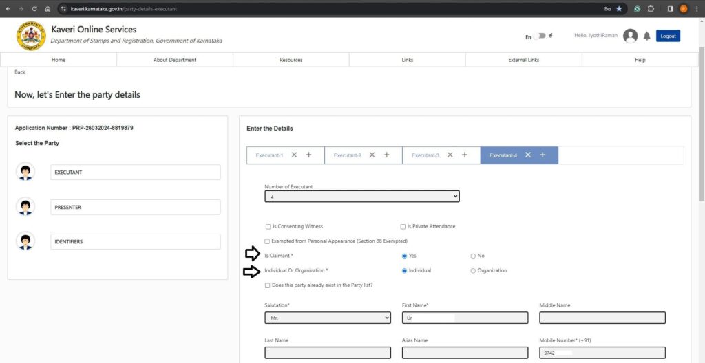 Executant 4 Claimant 1
