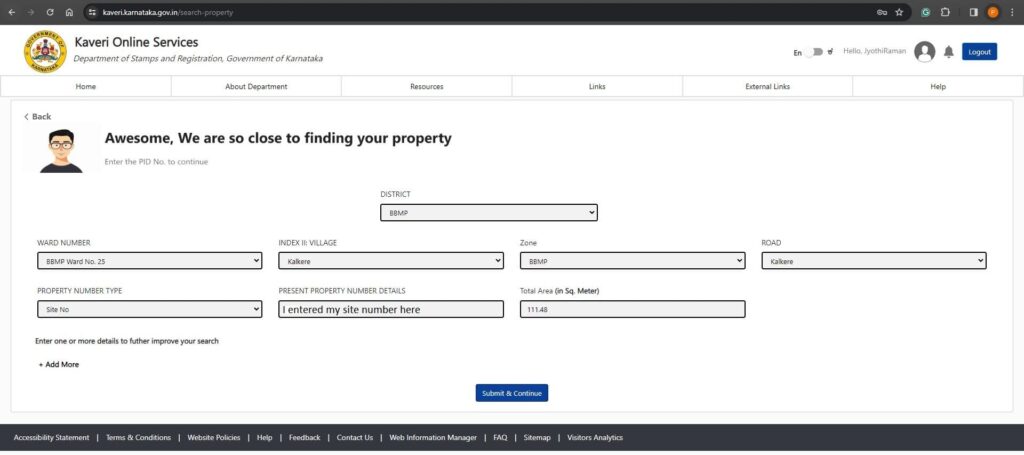 Finding your property 1
