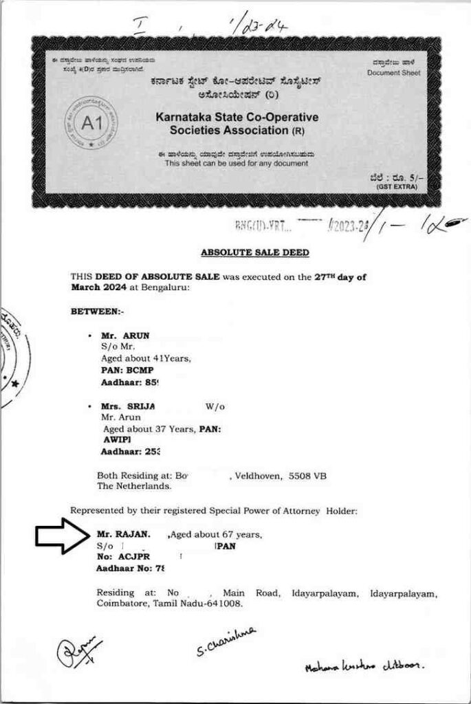 Sale Deed