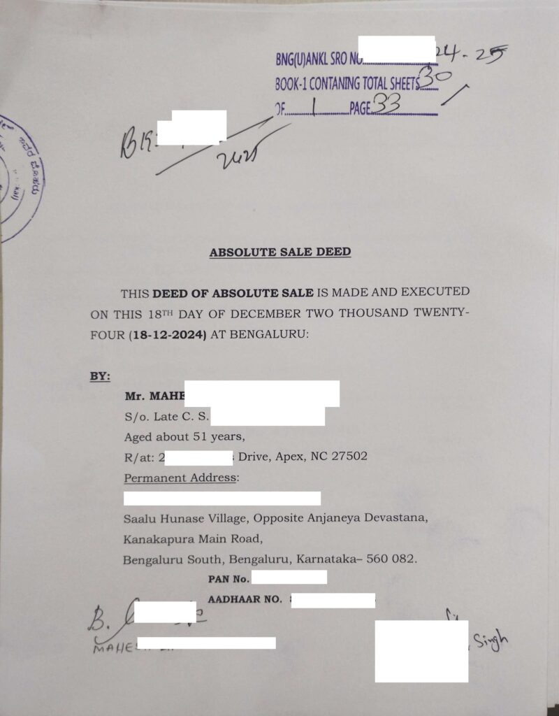 Sale Deed