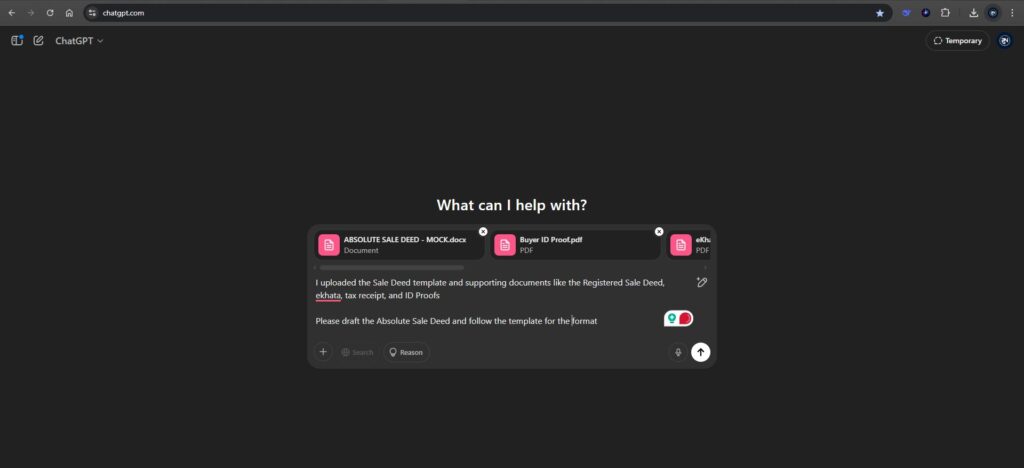 Chat GPT with Sample template