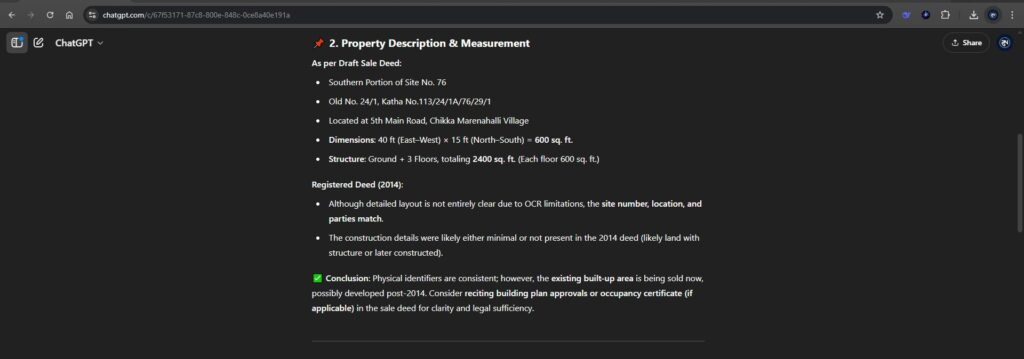 Property Descrption and Measurement