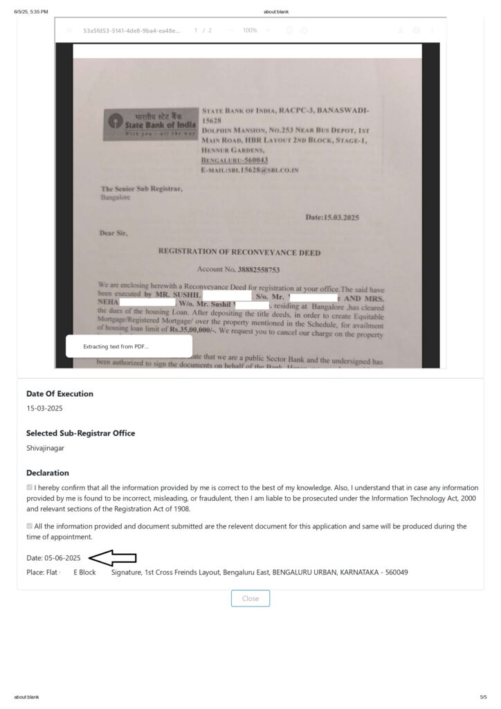 Date in summary report