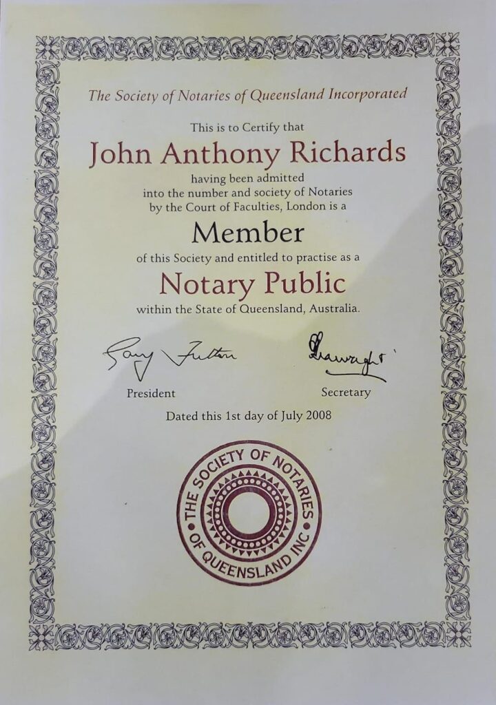 Notary License details