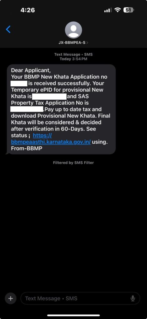 Provisional ekhata 1