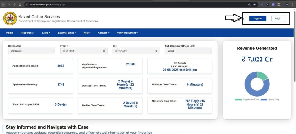 Register Login Option 1