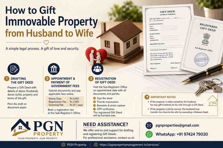 Gift Deed From husband to wife