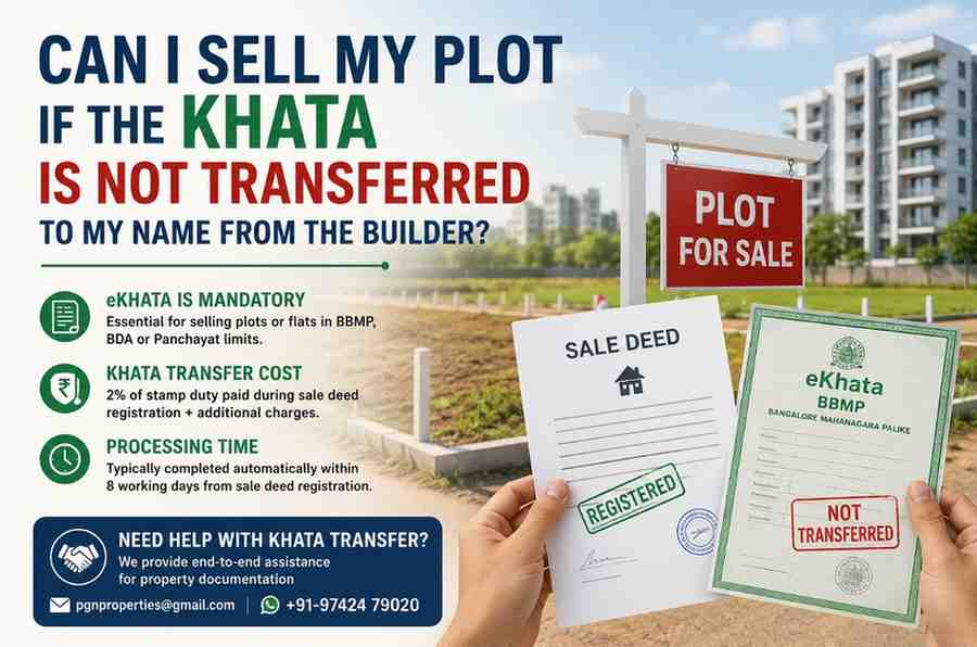 Khata transfer from builder to buyer