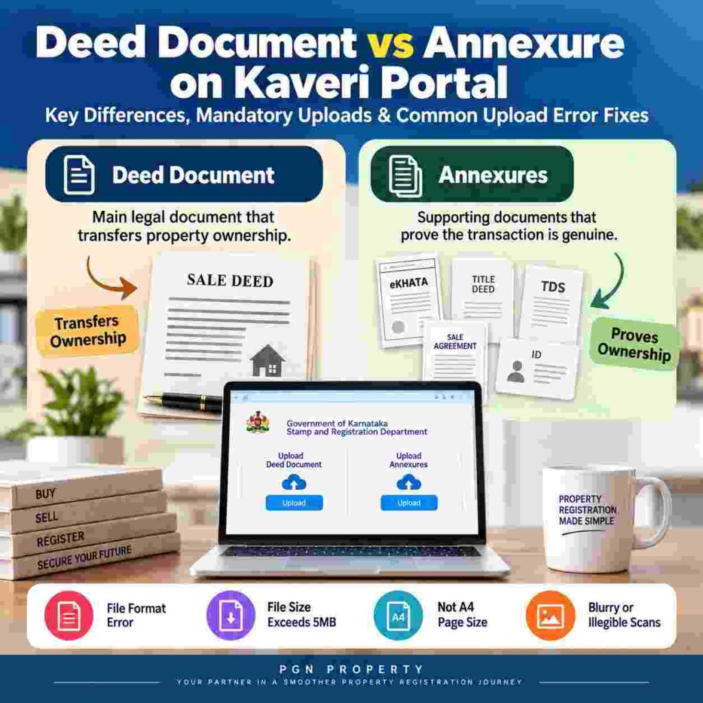 Deed Document vs Annexures on Kaveri Portal